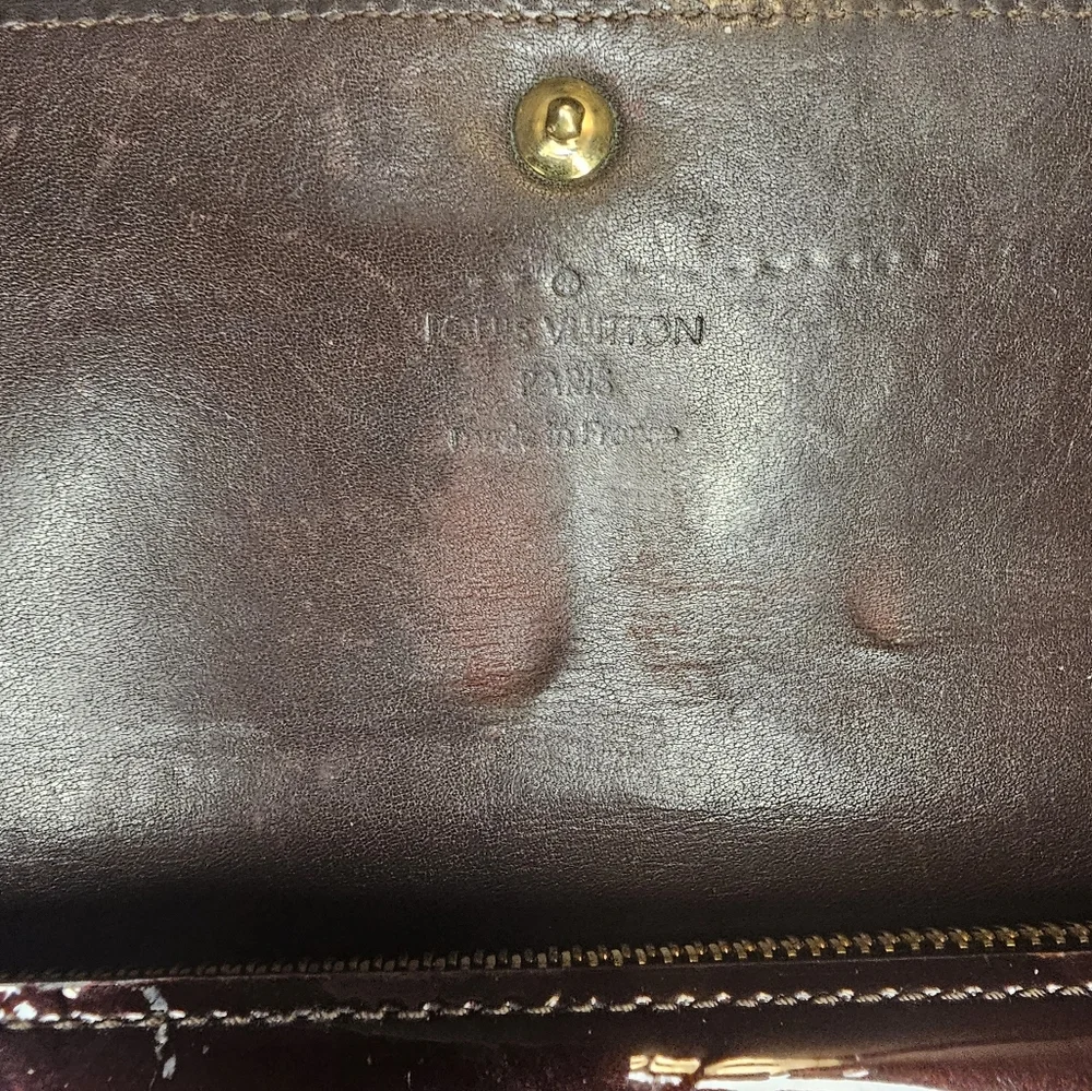 Louis Vuitton Patent Leather Vernis Burgundy Wallet